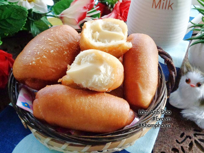 an sang voi banh mi chien nhan kem custard chay thom lung, beo ngay - 18