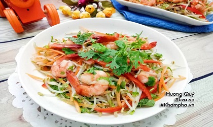 Cách làm gỏi tôm trộn giá đỗ món ăn lạ miệng đủ chất cho bữa trưa