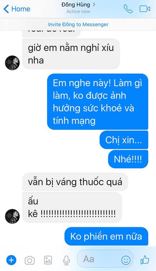 Đông Hùng nhắn tin với ca sĩ Pha Lê sau khi bị chủ nợ chém - Ảnh 3.