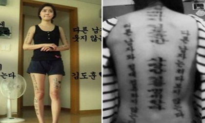 Ghen tuông vô lối, bạn trai ghì chặt người yêu rồi xăm kín người