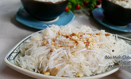 Bí quyết thổi xôi dừa dẻo thơm cho ngày Rằm tháng bảy