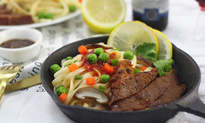Món ngon cuối tuần: Mì bò bít tết
