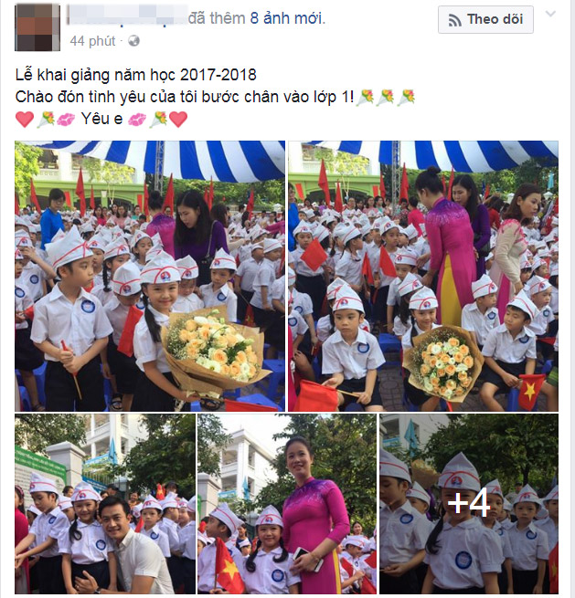 facebook ngap tran hinh anh bo me khoe con ngay khai giang nam hoc moi - 4