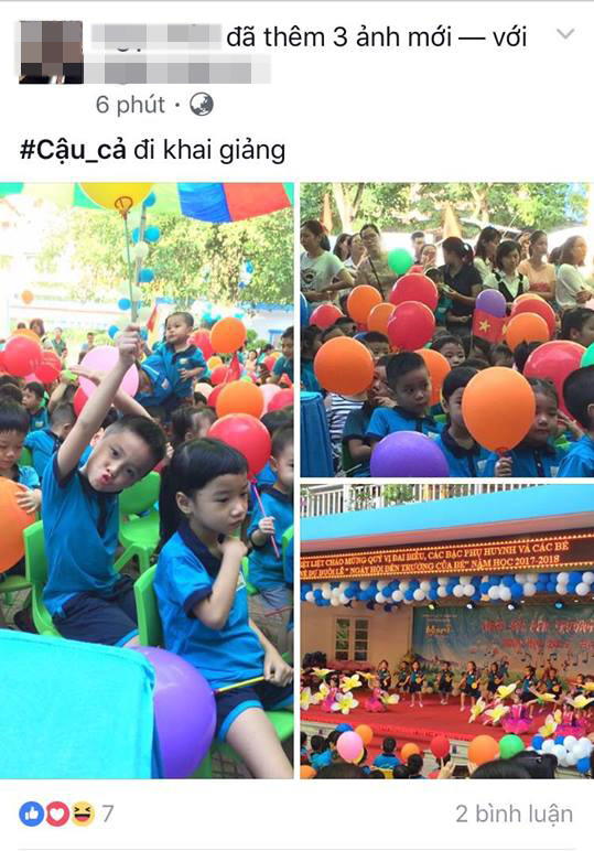 facebook ngap tran hinh anh bo me khoe con ngay khai giang nam hoc moi - 6