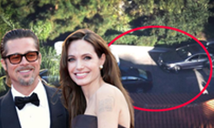 Vừa có tin Brad Pitt 'đòi ly hôn bằng được', lại thấy xe đỗ ngay trước cửa nhà Angelina Jolie