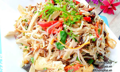 Làm đĩa miến xào giò chay ăn sáng nhẹ bụng tháng Vu Lan