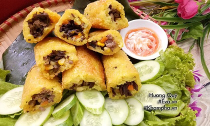 Sáng làm xôi chiên nhân thịt bằm mang đi nhanh gọn 'con kịp vào học, chồng kịp giờ làm'