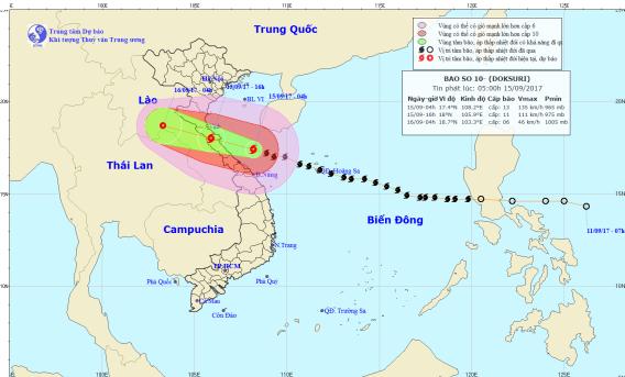 tin moi bao so 10: bao tiep tuc manh them, bien nghe an-quang tri dang co gio giat cap 12 - 1