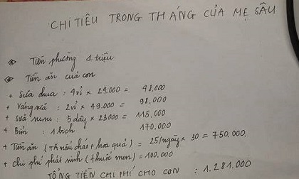 Bảng chi tiêu 3 triệu/tháng của gia đình 5 người khiến hội chị em tranh cãi nảy lửa