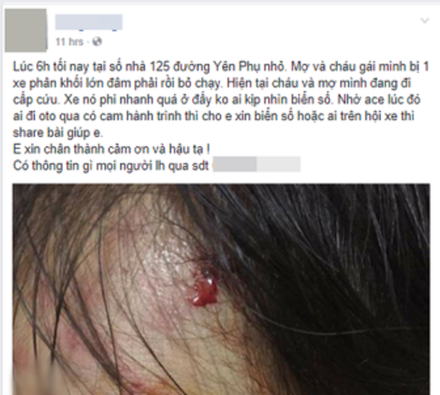 Xác định nam thanh niên tông bé gái 11 tháng tuổi trầy xước mặt rồi bỏ chạy - Ảnh 1.