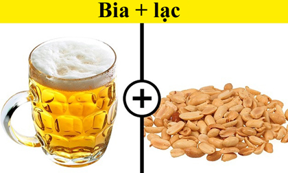 Uống bia với lạc gây hại sức khỏe?