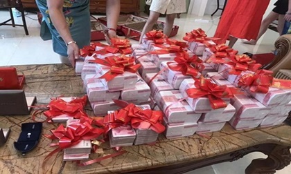 Cô gái TQ được bố mẹ tặng hồi môn 18 tỷ đồng về nhà chồng
