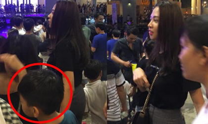 Bắt gặp Đàm Thu Trang đưa bé Subeo đi chơi Trung Thu