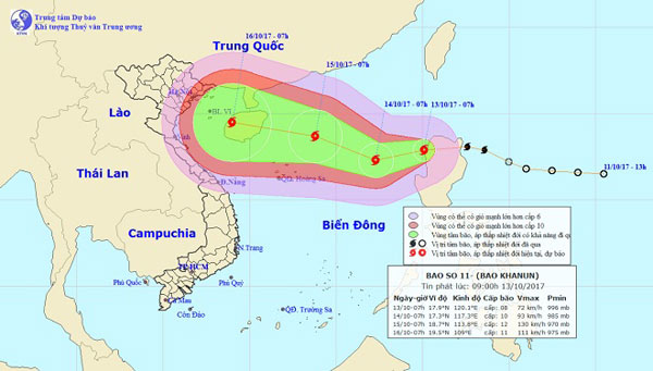 tin moi bao so 11: bao da vao bien dong, kha nang giat cap 15 khi do bo mien trung - 1