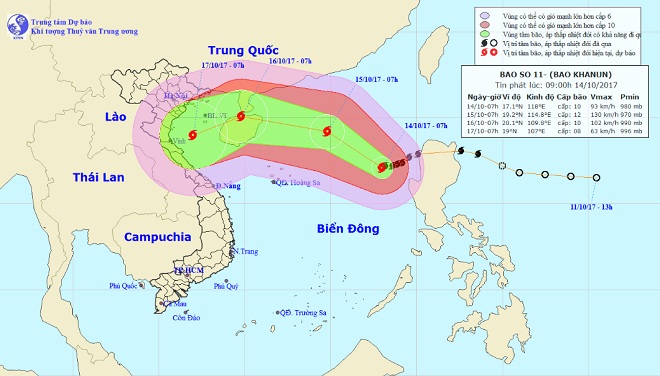 Bão số 11 liên tục tăng cấp, biển động dữ dội - 1
