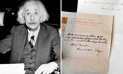 Bản chép tay 95 năm hé lộ bí mật thiên tài Albert Einstein