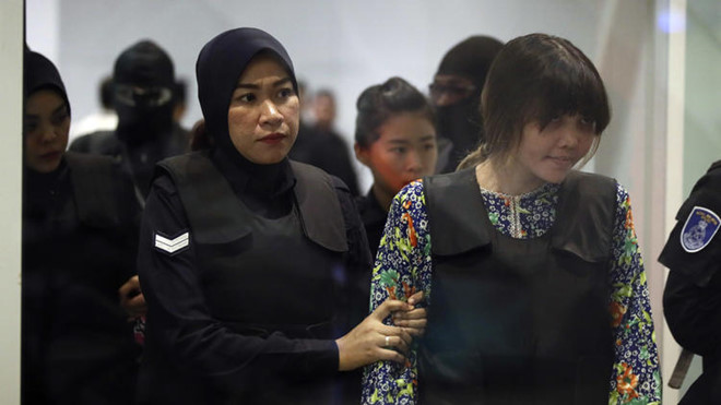 Doan Thi Huong toi san bay tai hien nghi an Kim Jong Nam hinh anh 1