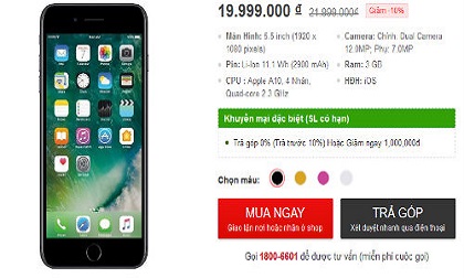 NÓNG: iPhone 7 Plus giảm 2 triệu đồng tại Việt Nam