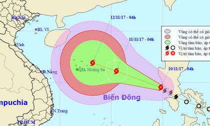 Bão số 13 có thể đổi hướng, nhắm vào miền Trung