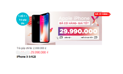 iPhone X giảm giá mạnh tại Việt Nam, tụt mốc 30 triệu đồng