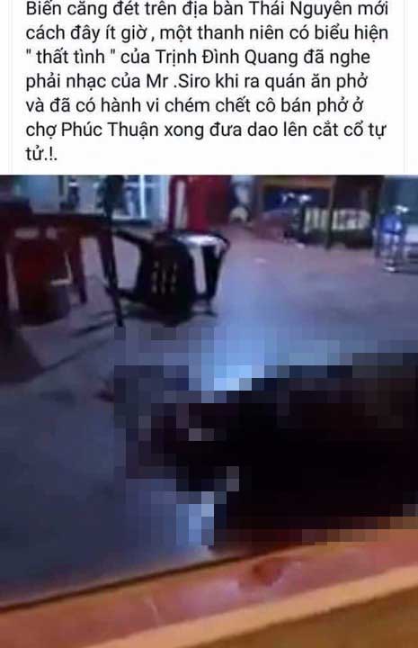 Sát hại dã man nữ chủ quán rồi cắt cổ tự tử - 1
