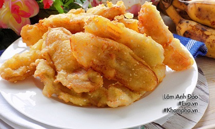 Ngày lạnh, thèm chảy nước miếng với chuối chiên vừng thơm lừng, nóng bỏng lưỡi