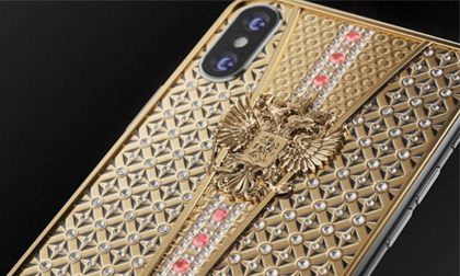 Tận mắt iPhone X Imperial Crown gắn 344 viên kim cương tiền tỷ