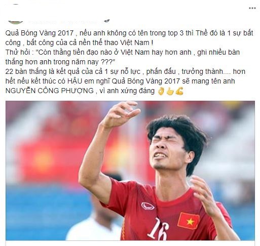 NHM phản đối khi Công Phượng trượt Top 5 Quả bóng vàng Việt Nam - Ảnh 2.