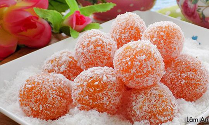 Mứt xoài bi lăn dừa dẻo thơm, ngon ngọt mê hoặc khách tới chơi nhà ngày Tết