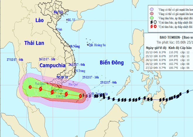Bản tin bão 6h: Quần thảo Trường Sa, bão số 16 rất mạnh đang nhắm thẳng vào đất liền     - 1