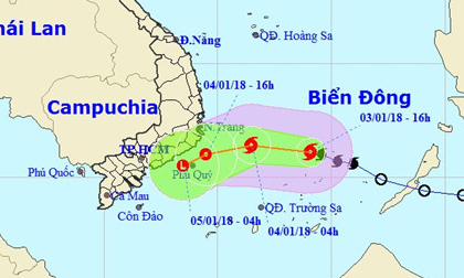 Bão số 1 gây mưa dông, gió giật ở vùng biển Phú Yên - Bình Thuận