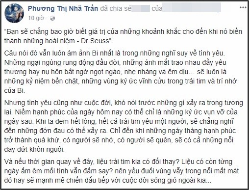 Sự thật chuyện Nhã Phương tâm sự buồn vì đã chia tay Trường Giang? hình ảnh 2 su that chuyen nha phuong tam su buon vi da chia tay truong giang? hinh anh 2