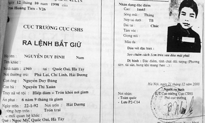 Kẻ trốn truy nã 25 năm bị bắt khi về làm lễ đầy năm cho con gái
