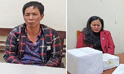 Bắt quả tang cặp vợ chồng buôn gần 2 kg ma túy đá