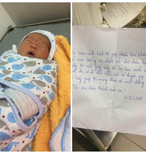 Hà Nội: Bé trai sơ sinh bị bỏ rơi trong túi xách trước cửa gia đình hiếm muộn - Ảnh 1. Hà Nội: Bé trai sơ sinh bị bỏ rơi trong túi xách trước cửa gia đình hiếm muộn - Ảnh 1.