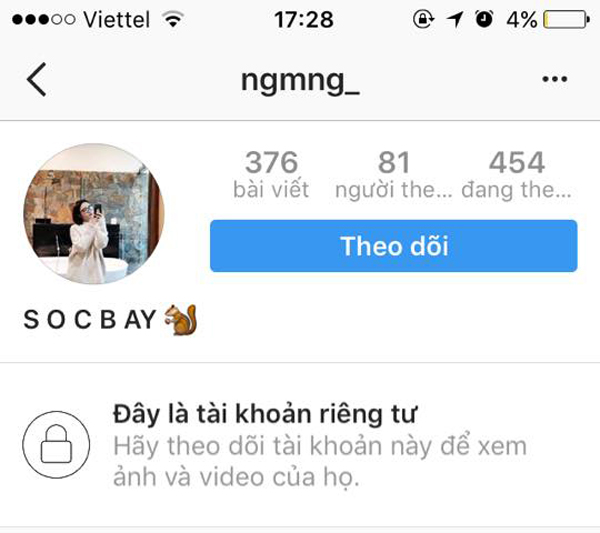 Dòng bio đã bị chính chủ xóa