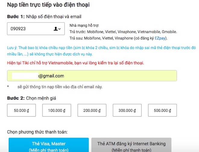 Khuyến mại 50% thẻ nạp lần cuối: Nhiều dịch vụ báo lỗi hoặc 
