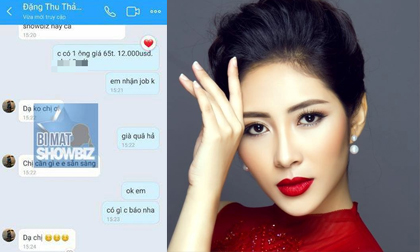 Lộ tin nhắn gạ 'đi khách' 12.000 USD và câu trả lời của HH Đại dương Đặng Thu Thảo