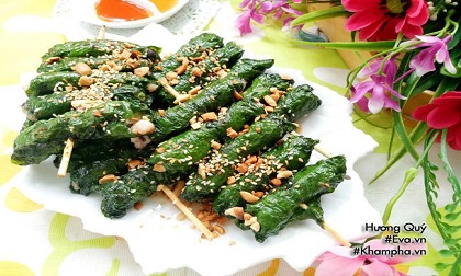 Chả mực cuộn lá lốt nướng thơm nức mũi, chồng con ăn hết cả nồi cơm