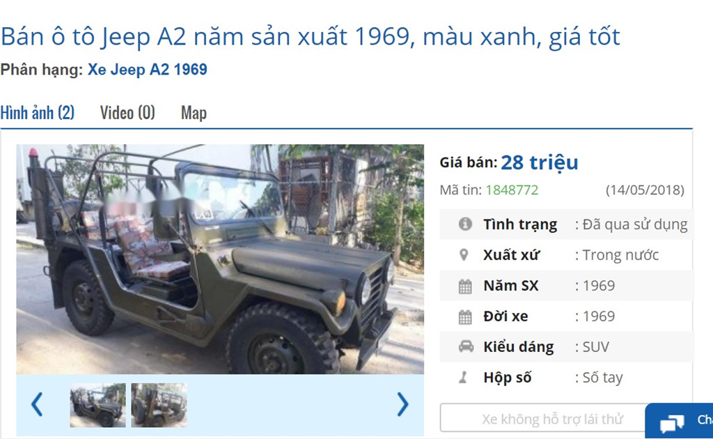Những chiếc xế cổ rao bán giá rẻ hơn xe máy ở Việt Nam