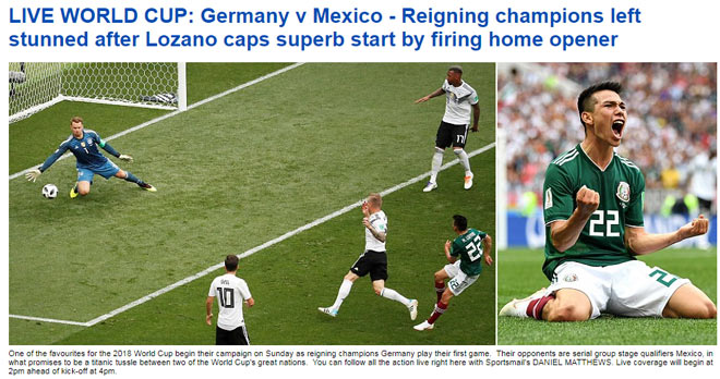 Chấn động World Cup, ĐKVĐ Đức gục ngã: Báo Đức lo loại sớm, báo Mexico mở hội - 1