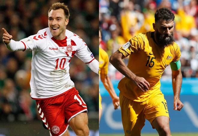 Đan Mạch - Australia: Trên vai Eriksen 72 triệu bảng,