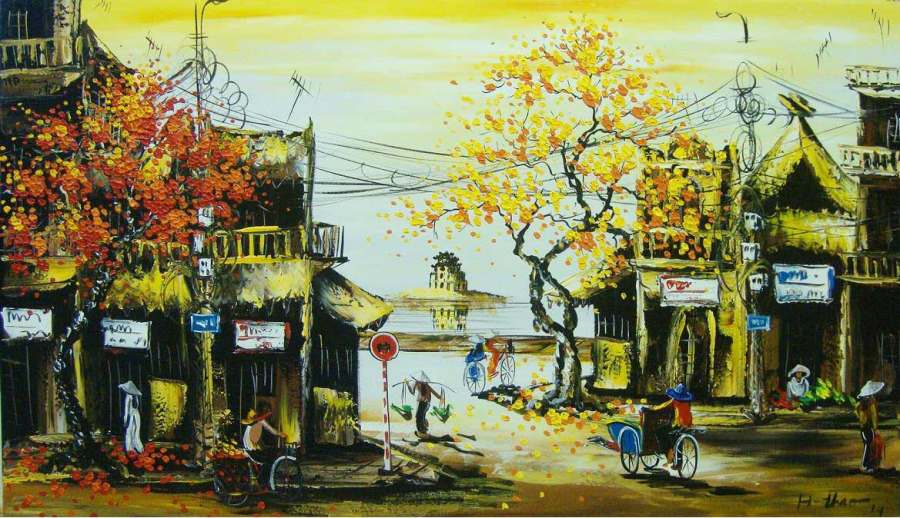 tranh_pho_co_ha_noi_2