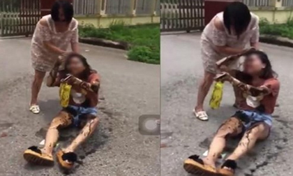 Công an mời bà bầu đánh ghen ở Thái Nguyên lên làm việc