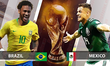 World Cup, Brazil – Mexico: 'Tí hon' mơ lật đổ Neymar, Coutinho (Vòng 1/8)
