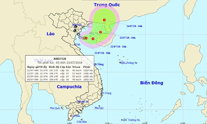 “Hậu duệ” bão số 3 mạnh thêm, Nam Định - Thanh Hóa mưa to