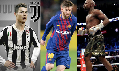 Ronaldo 1 cú 'nháy chuột' có 17 tỷ đồng: 'Đè bẹp' Messi và Mayweather