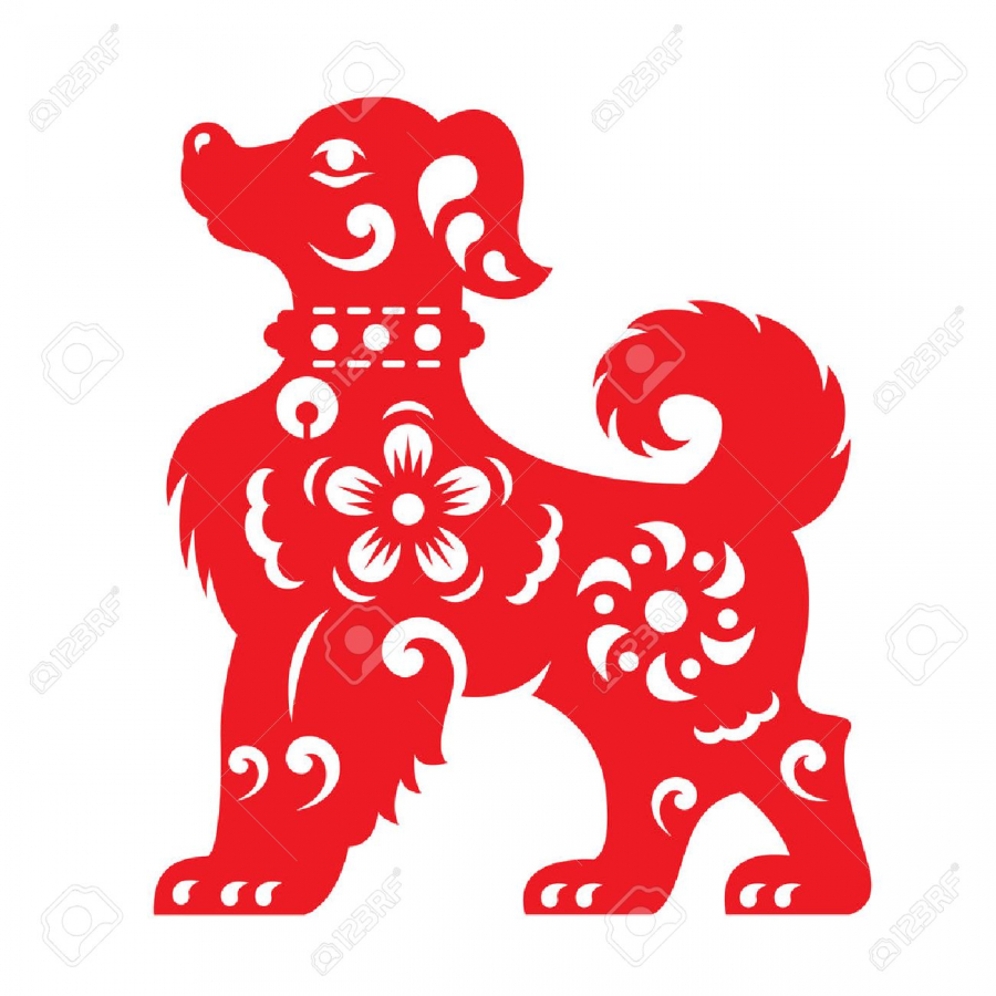 66920758-red-paper-cut-a-dog-zodiac-and-flower-symbols