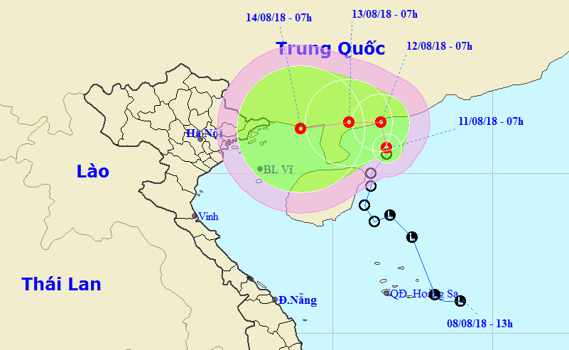 Ap thap nhiet doi gay mua lon o Bac Bo, Bac Trung Bo hinh anh 1