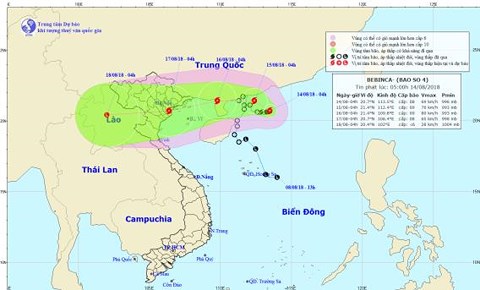 Tin bão số 4 mới nhất ngày 14/8: Gió giật cấp 10, Bắc Bộ mưa rất to - 1